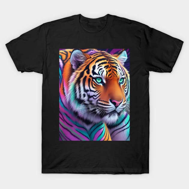 Tiger Tie Dye Pattern T-Shirt by koolteas